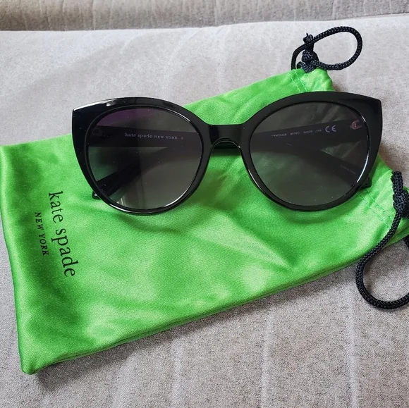 Kate Spade - Women's Samantha/S 8079O Black Cat Eye Sunglasses 54mm Black